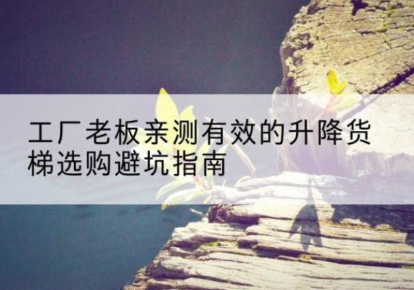 富蕴升降货梯怎么选-工厂老板亲测有效的升降货梯选购避坑指南